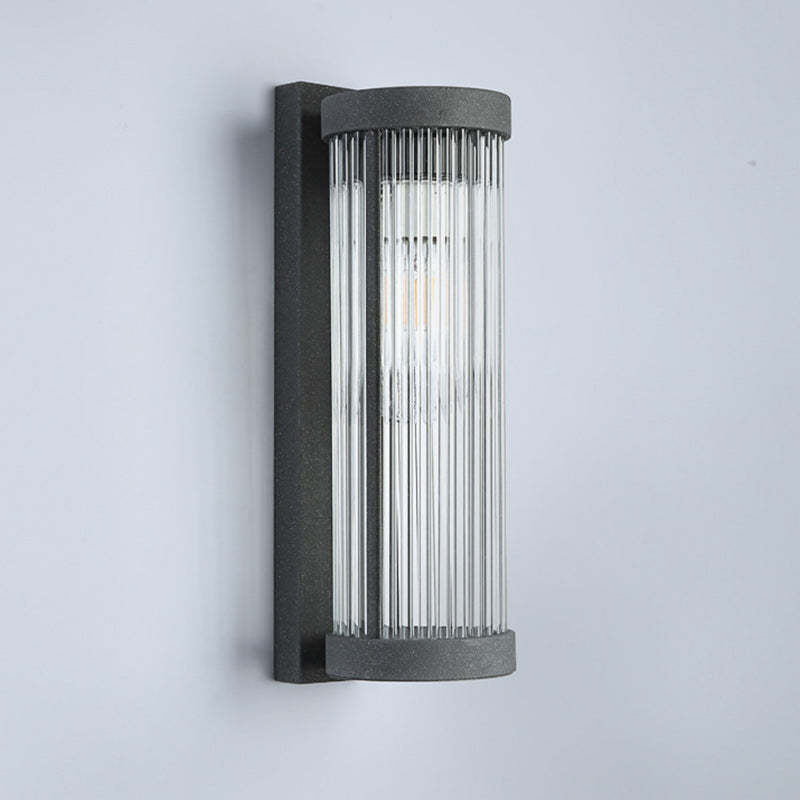 Stainless Steel Glass Cylinder Outdoor Light