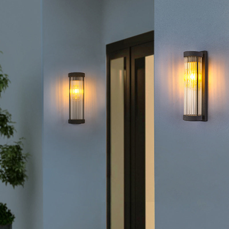 Stainless Steel Glass Cylinder Outdoor Light