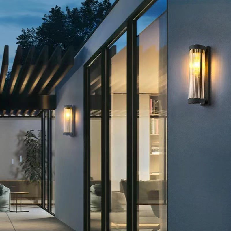 Stainless Steel Glass Cylinder Outdoor Light