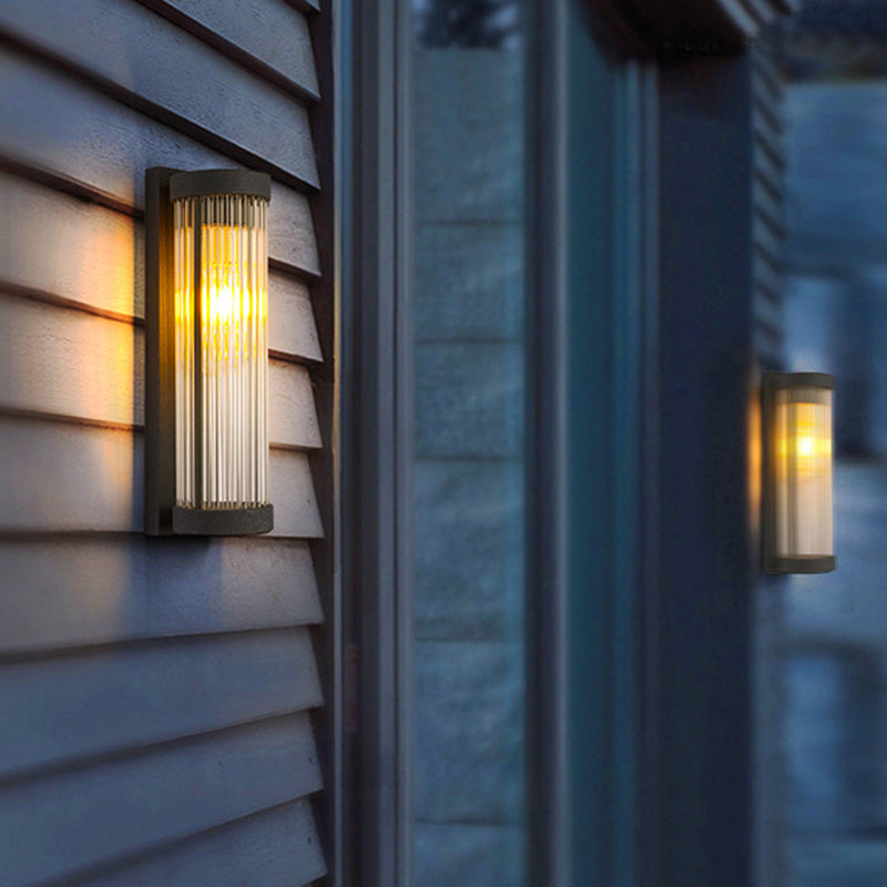 Stainless Steel Glass Cylinder Outdoor Light