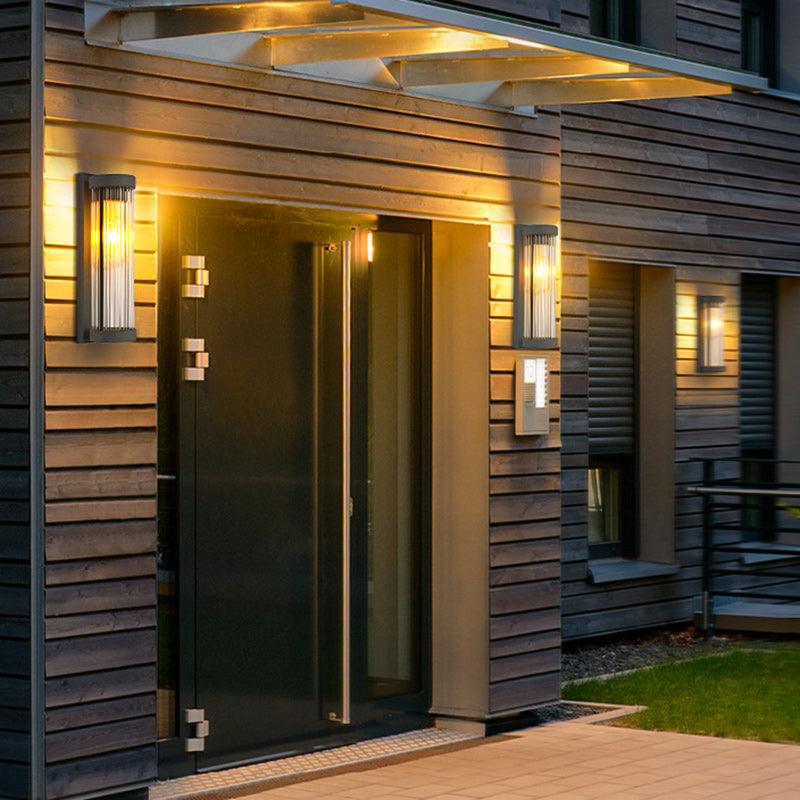 Stainless Steel Glass Cylinder Outdoor Light