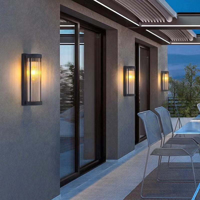 Stainless Steel Glass Cylinder Outdoor Light