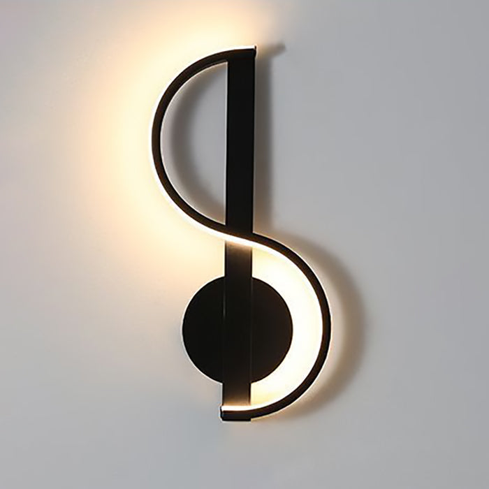 Iron Silicone Musical Curve Wall Lamp