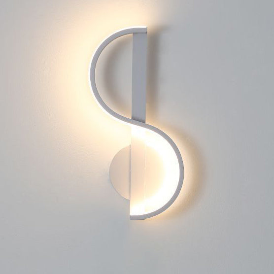 Iron Silicone Musical Curve Wall Lamp