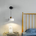 Metal Resin Cylindrical Bedroom Wall Lamp