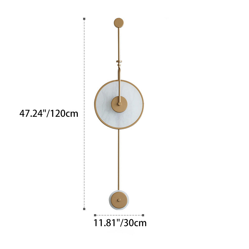 Iron Acrylic Round Bedroom Wall Lamp