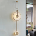 Iron Acrylic Round Bedroom Wall Lamp