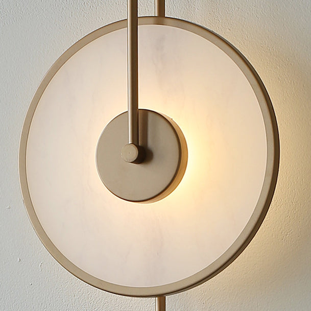 Iron Acrylic Round Bedroom Wall Lamp