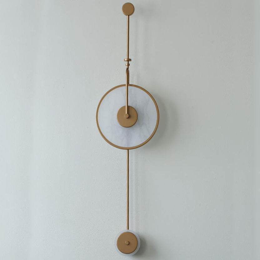 Iron Acrylic Round Bedroom Wall Lamp