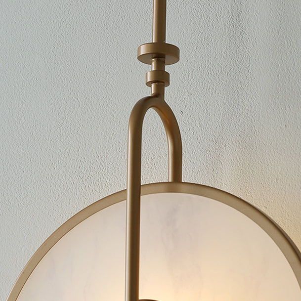 Iron Acrylic Round Bedroom Wall Lamp
