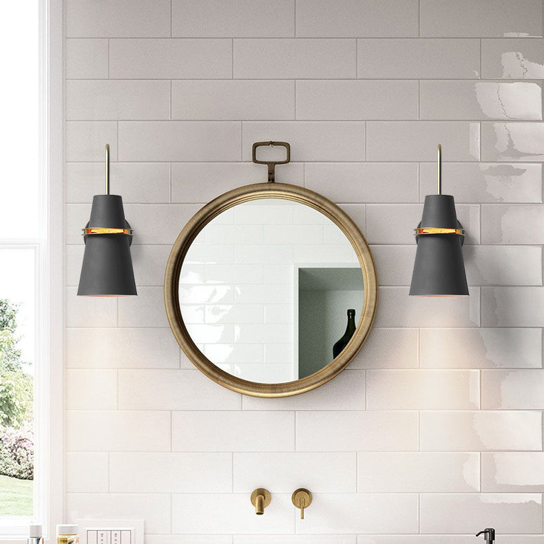 Iron Conical Bedroom Living Wall Lamp
