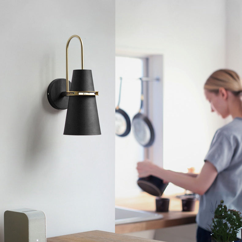 Iron Conical Bedroom Living Wall Lamp