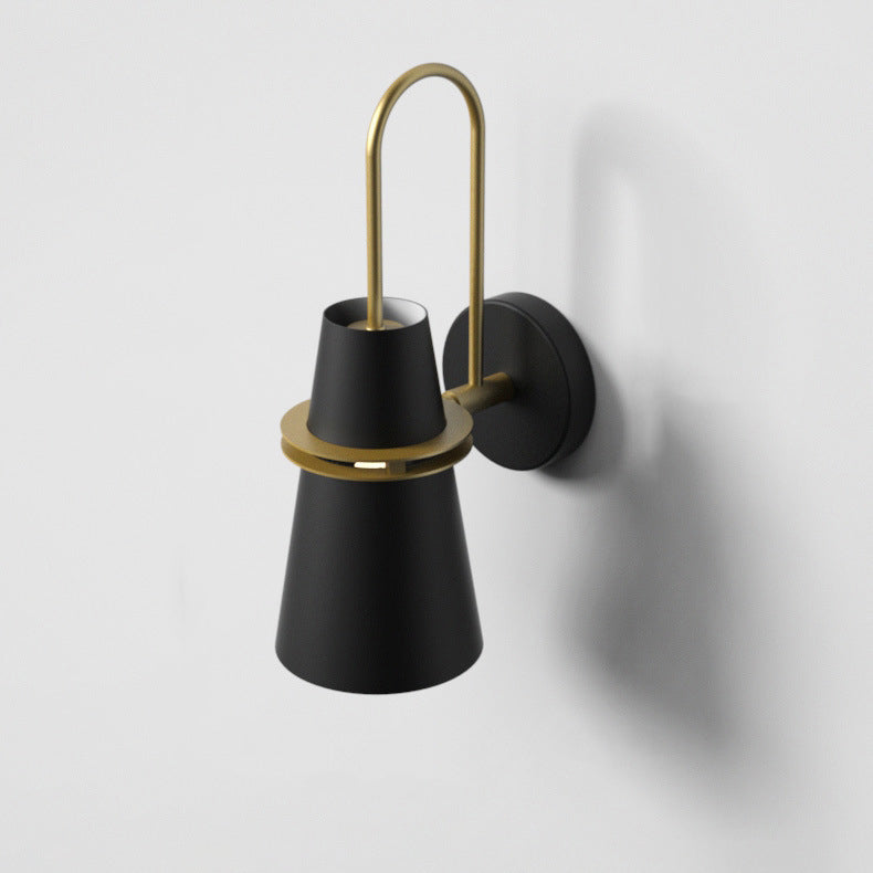 Iron Conical Bedroom Living Wall Lamp
