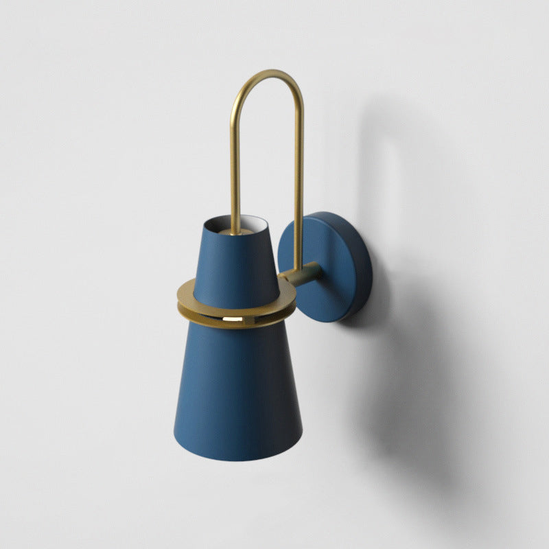 Iron Conical Bedroom Living Wall Lamp