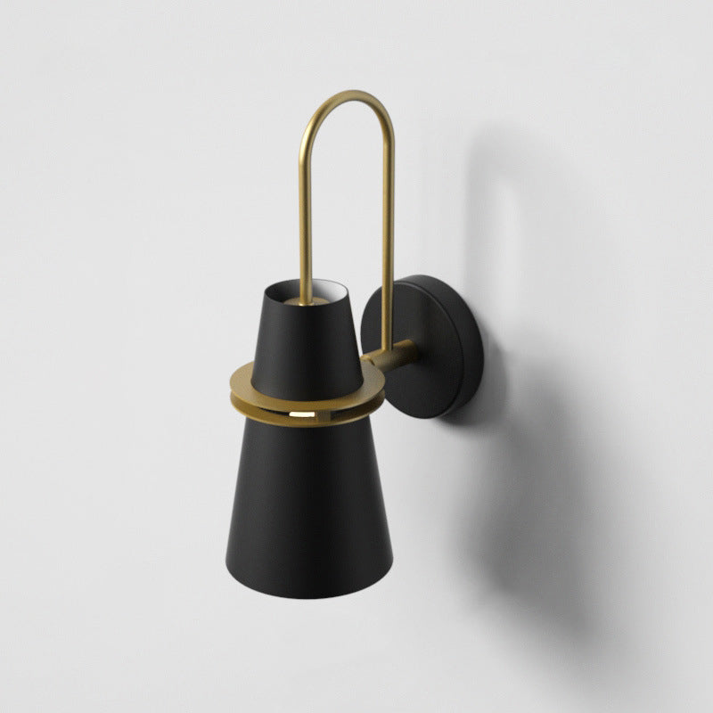 Iron Conical Bedroom Living Wall Lamp