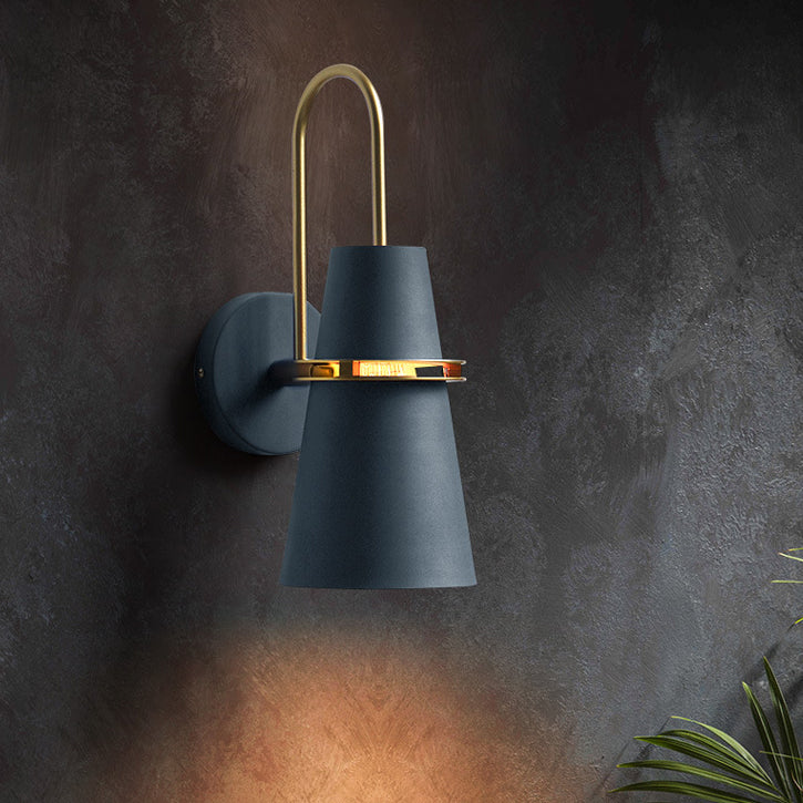 Iron Conical Bedroom Living Wall Lamp