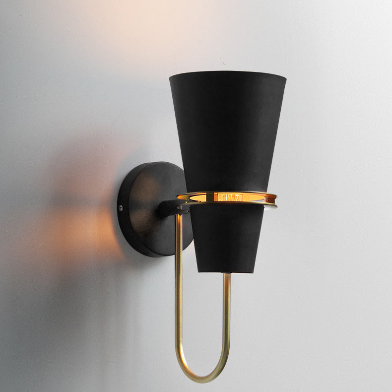 Iron Conical Bedroom Living Wall Lamp