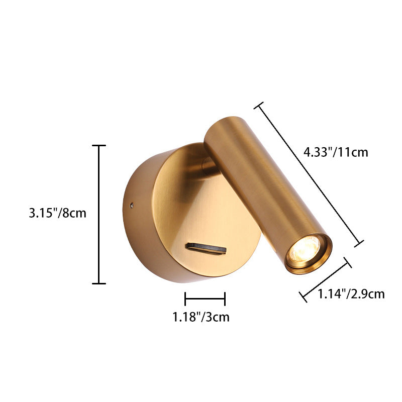 Steel Aluminum Round Head Wall Lamp