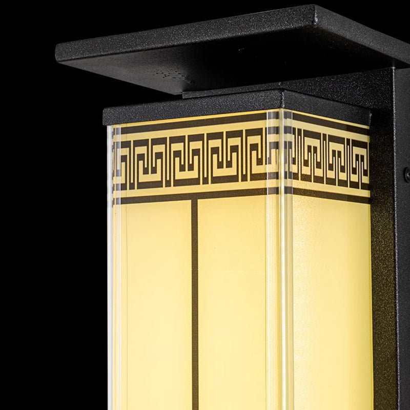 Stainless Steel Glass Rectangular Outdoor Light