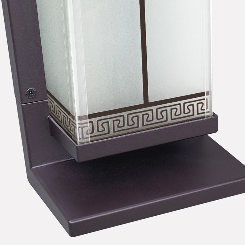 Stainless Steel Glass Rectangular Outdoor Light