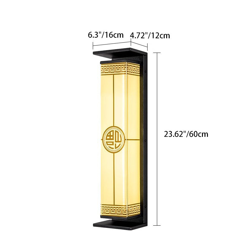 Stainless Steel Glass Rectangular Outdoor Light
