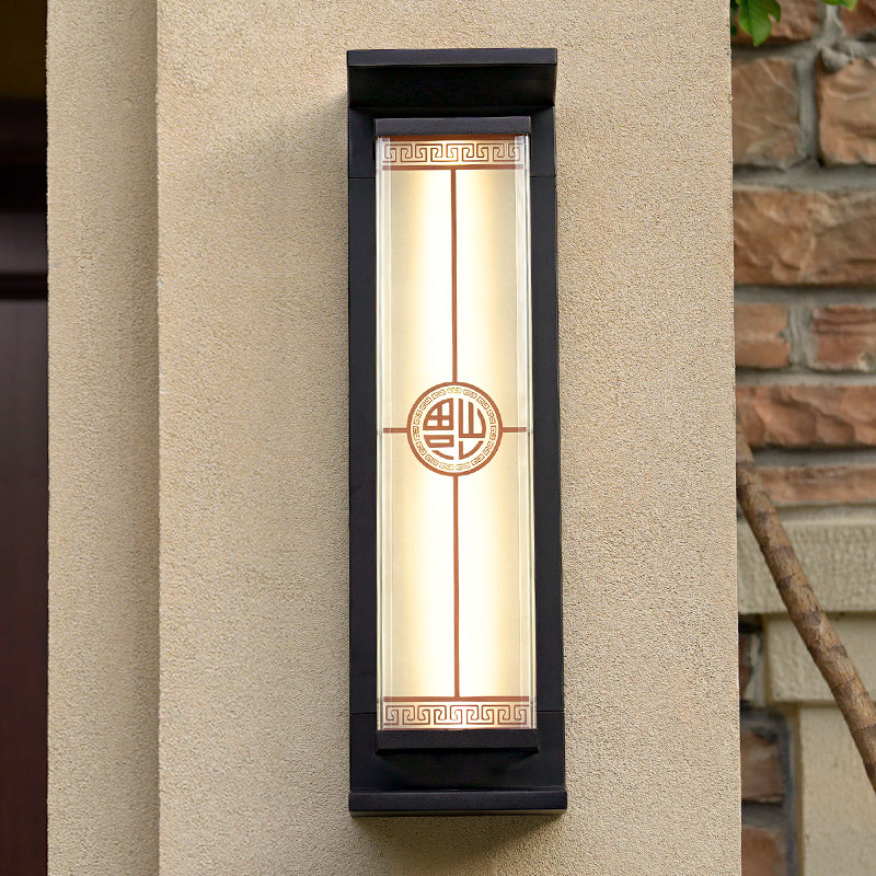 Stainless Steel Glass Rectangular Outdoor Light