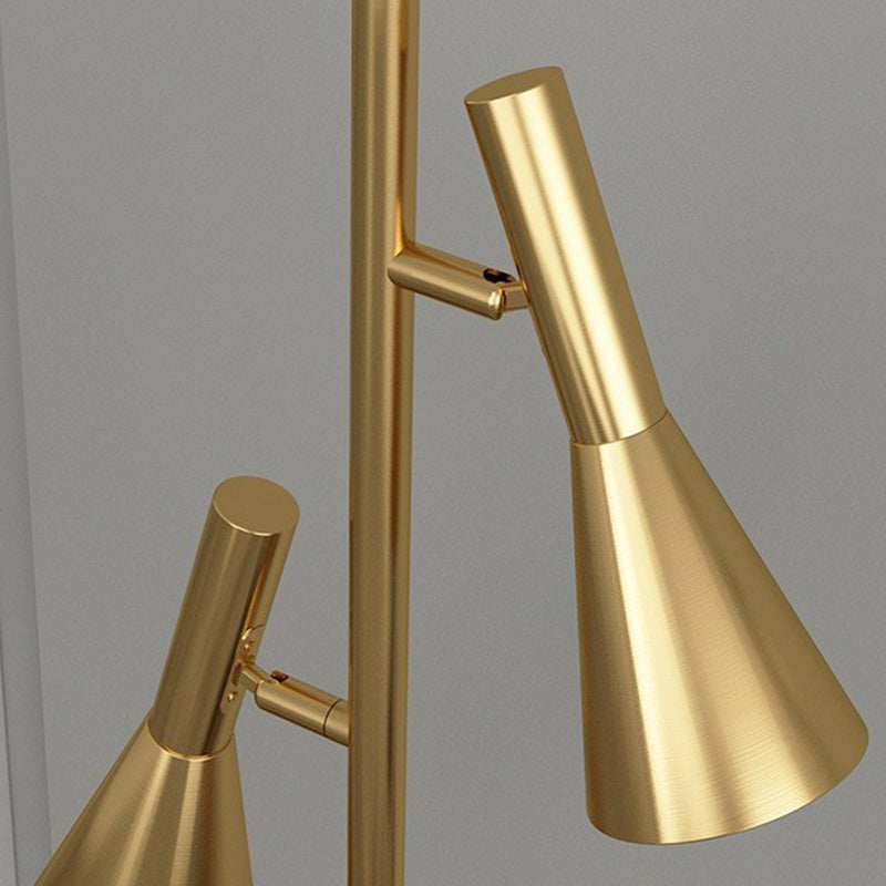 Contemporary Nordic Iron Marble 2-Light Floor Lamp