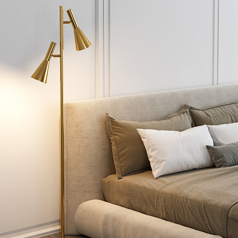 Contemporary Nordic Iron Marble 2-Light Floor Lamp