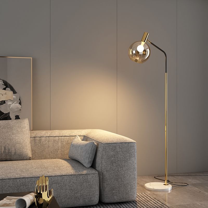 Contemporary Nordic Iron Marble Floor Lamp