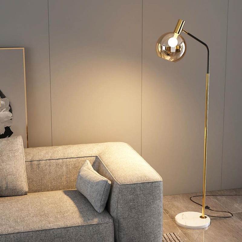 Contemporary Nordic Iron Marble Floor Lamp