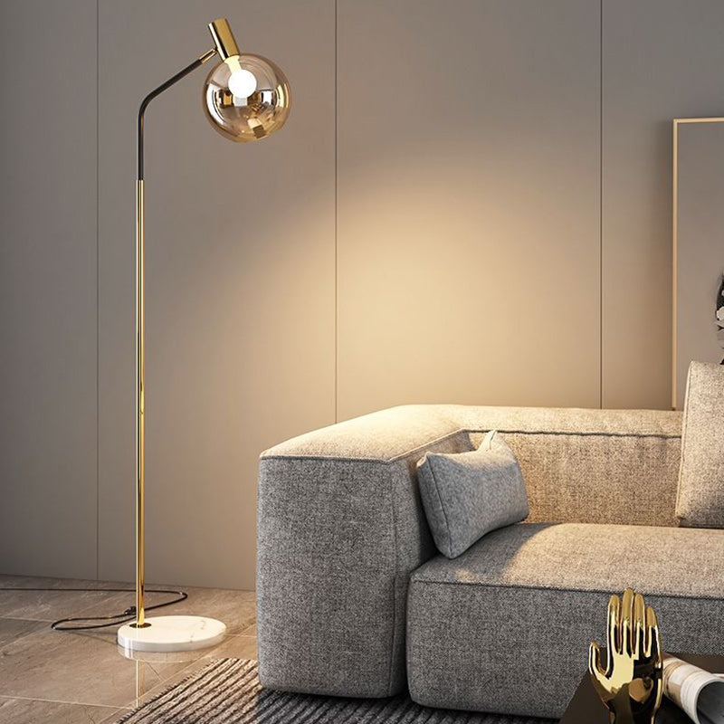 Contemporary Nordic Iron Marble Floor Lamp