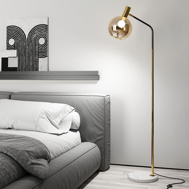 Contemporary Nordic Iron Marble Floor Lamp