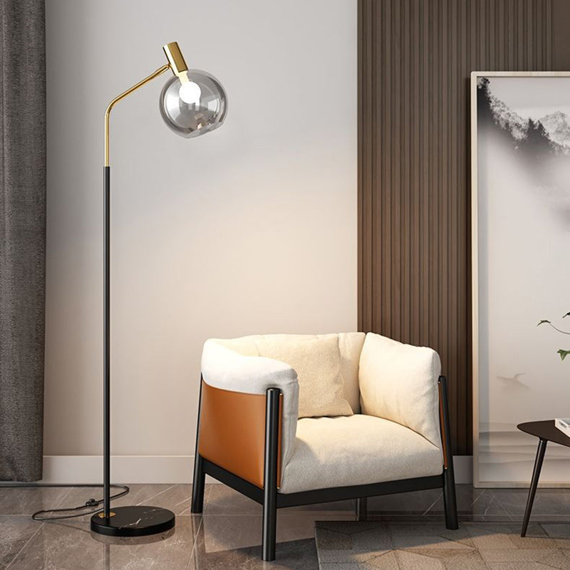 Contemporary Nordic Iron Marble Floor Lamp