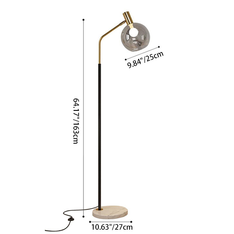 Contemporary Nordic Iron Marble Floor Lamp
