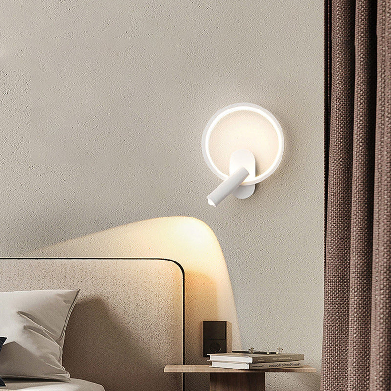 Aluminum Iron Silicone Round Wall Lamp