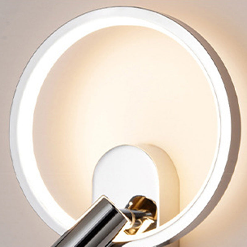 Aluminum Iron Silicone Round Wall Lamp