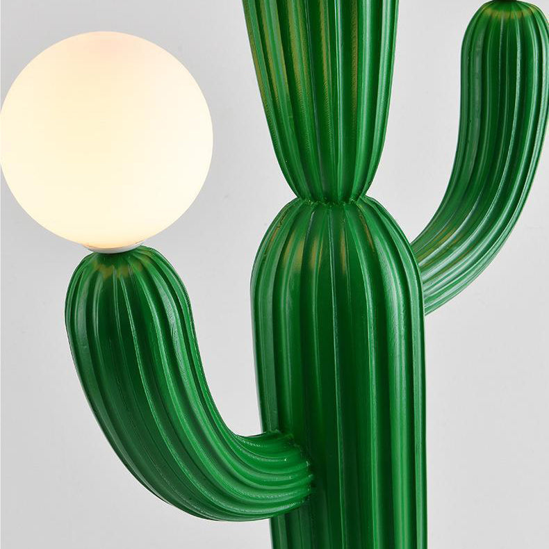 Resin Glass Cactus-Shaped Bedroom 3-Light Floor Lamp