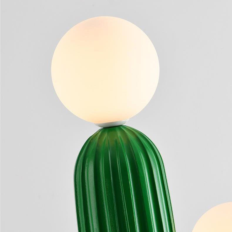 Resin Glass Cactus-Shaped Bedroom 3-Light Floor Lamp