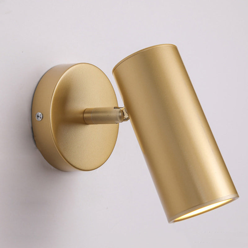 Iron Acrylic Cylindrical Bedroom Wall Lamp