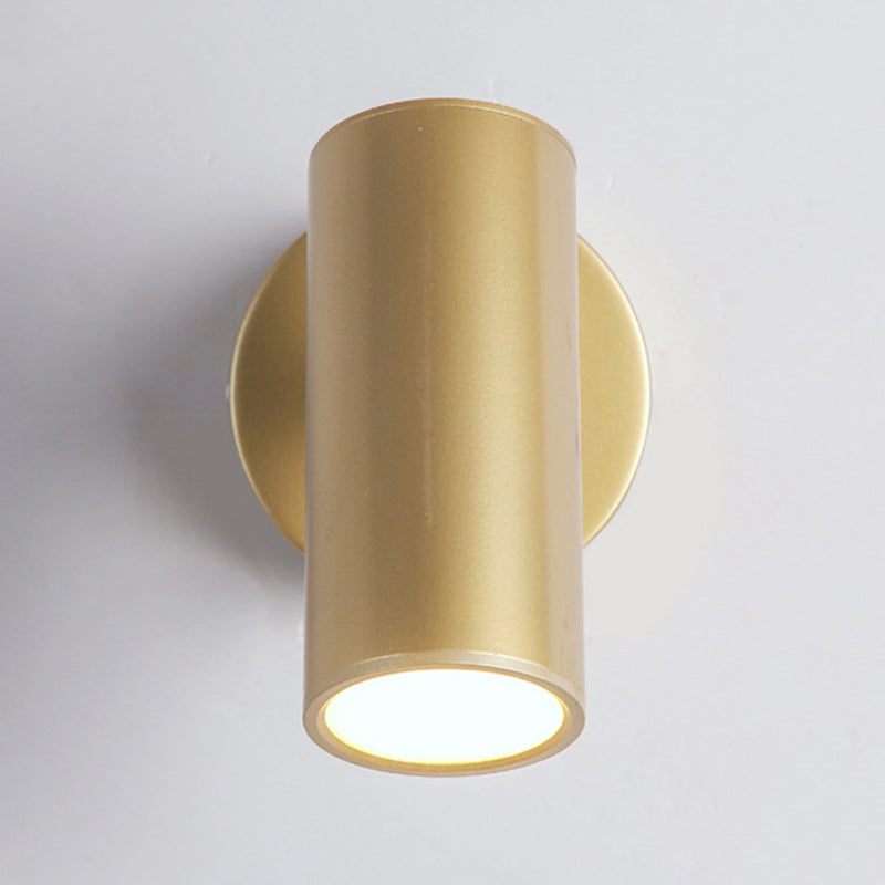 Iron Acrylic Cylindrical Bedroom Wall Lamp