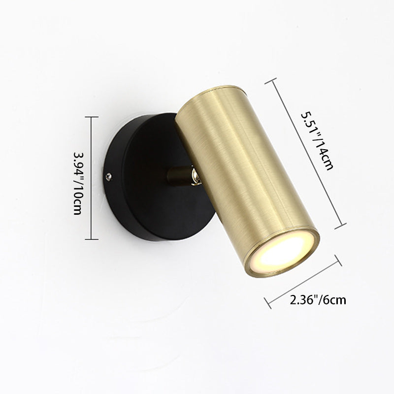 Iron Acrylic Cylindrical Bedroom Wall Lamp
