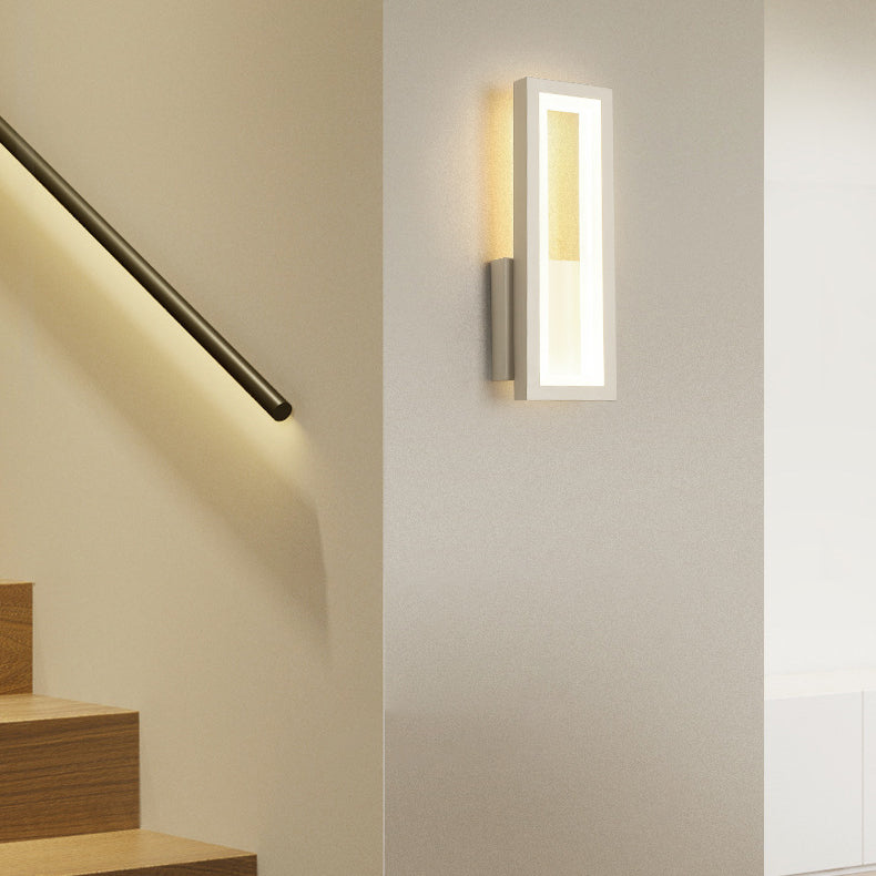 Iron Acrylic Rectangular Bedroom Wall Lamp