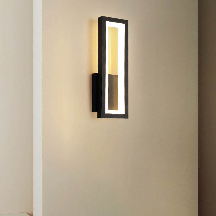 Iron Acrylic Rectangular Bedroom Wall Lamp