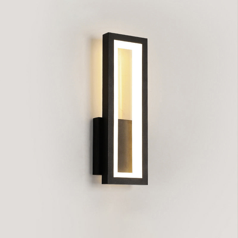 Iron Acrylic Rectangular Bedroom Wall Lamp