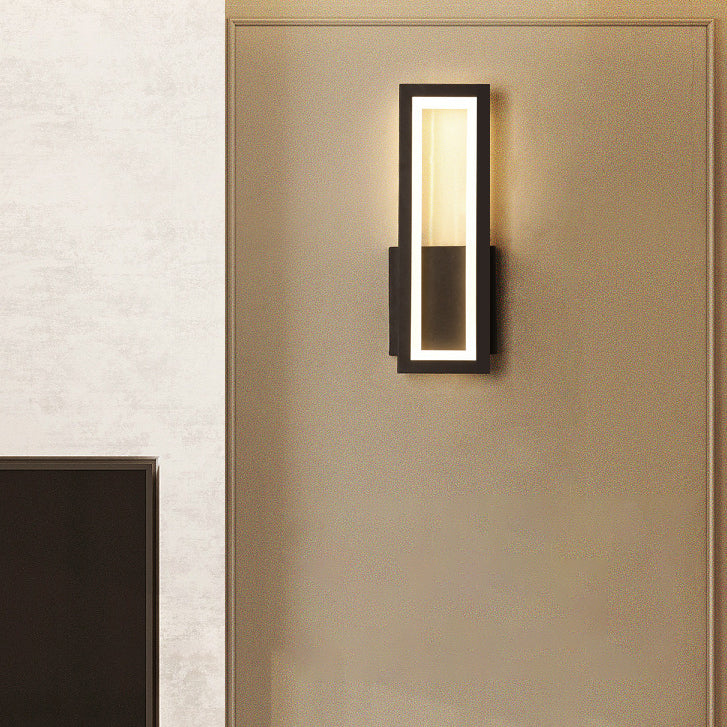 Iron Acrylic Rectangular Bedroom Wall Lamp