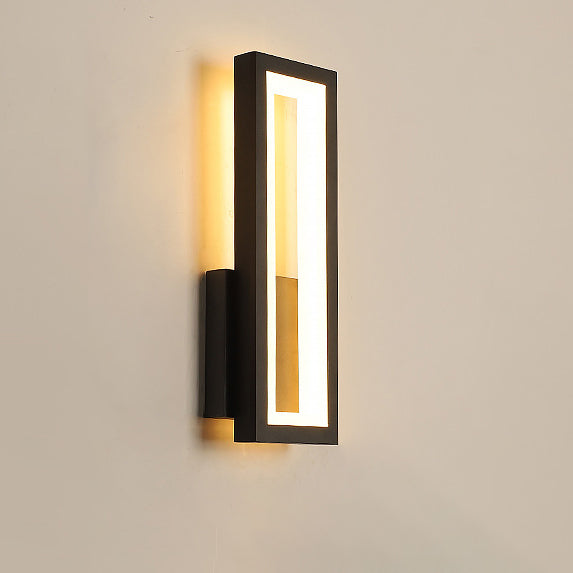 Iron Acrylic Rectangular Bedroom Wall Lamp