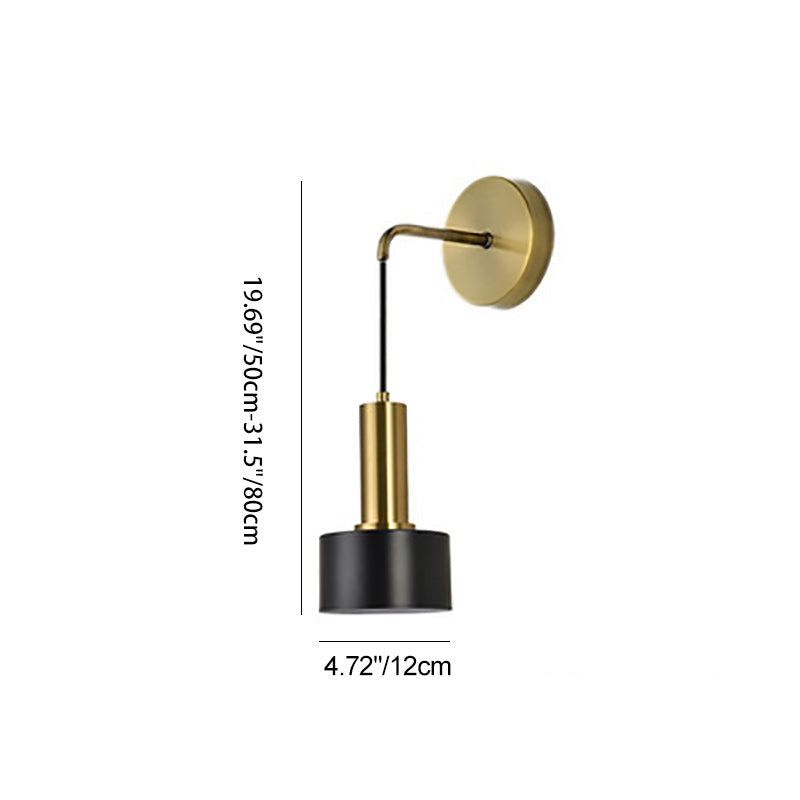 Iron Round Bedroom Living Wall Lamp
