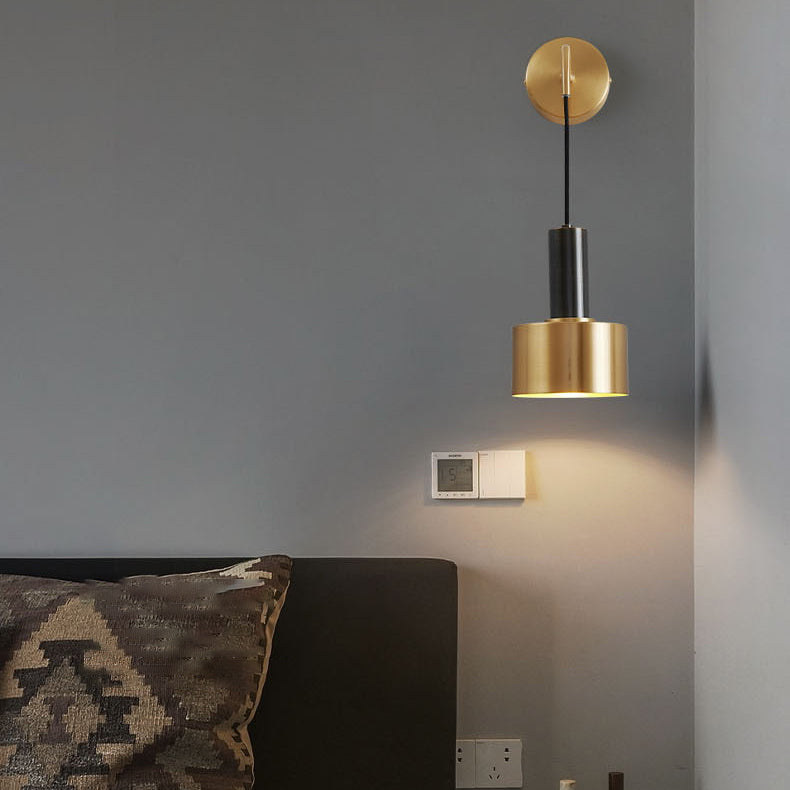 Iron Round Bedroom Living Wall Lamp