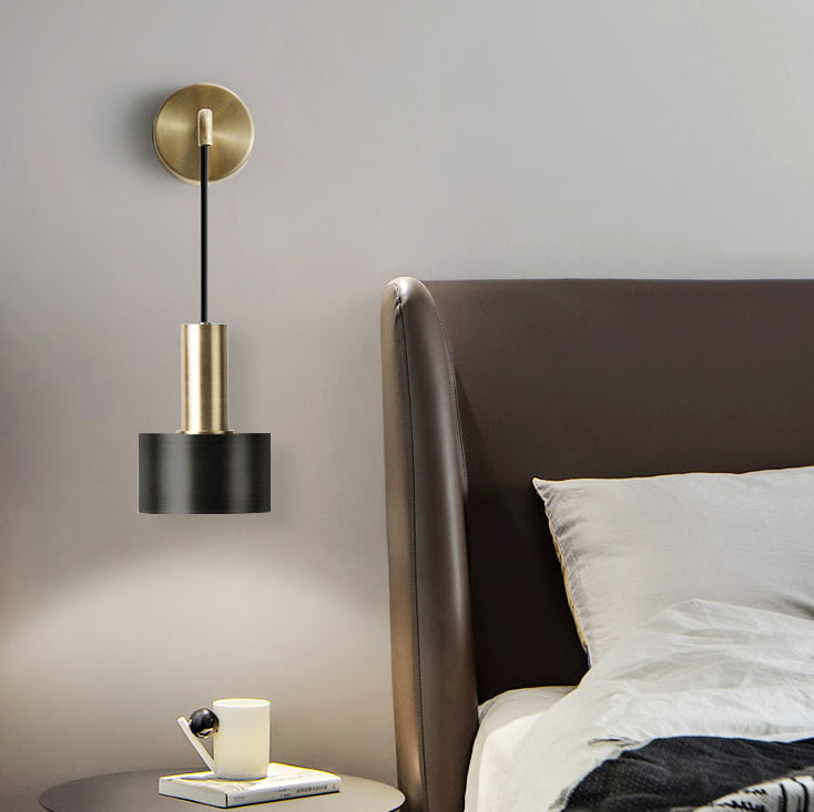 Iron Round Bedroom Living Wall Lamp