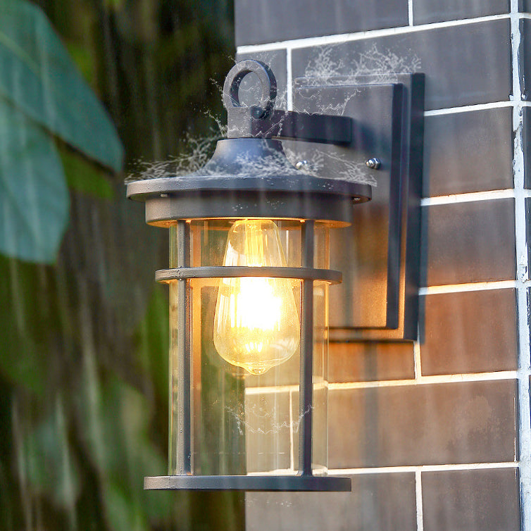 Cast Aluminum Glass Cylinder Outdoor Light